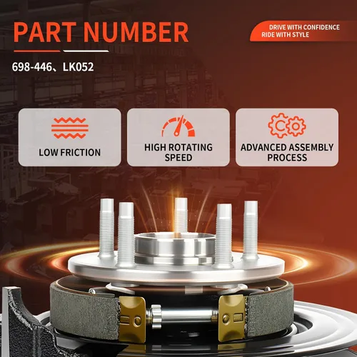 Miniatura 3 de 698-446 Conjunto de cojinete de cubo de rueda delantera derecha/lado del pasajero y nudillo de dirección compatible con Honda Accord 2008-2012 Acura