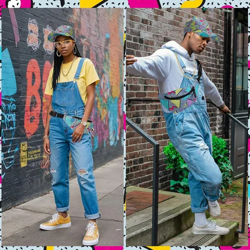 Miniatura 6 de XEPST 80s 90s Hip Hop Accessories for Women Men, 80s 90s Outfits Neon Fanny Pack Hat Sunglasses Gold Chain Earrings