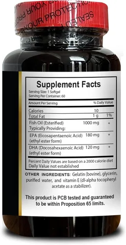 Miniatura 4 de Aceite de pescado de salmón silvestre de Alaska – 1000 mg Omega-3 cápsulas blandas, sin eructos de pescado, de origen sostenible, EPA DHA, apoya