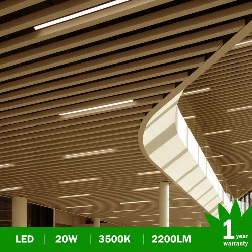Miniatura 2 de LightingWill T5 - Accesorio integrado T5 de 4 pies, blanco cálido 3000-3500K, 20W, luz LED de tienda enlazable, luz LED de techo y debajo