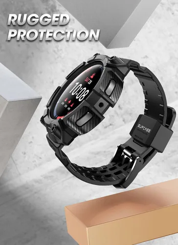 Miniatura 2 de SUPCASE para Samsung Galaxy Watch 5 Pro 45mm Banda con Estuche (Unicorn Beetle Pro), [Protección contra caídas de grado militar] [Antiarañazos] Negro