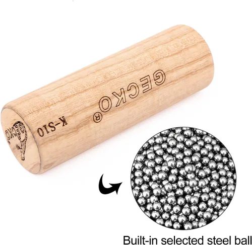 Miniatura 2 de GECKO Maracas - Martillo de arena, instrumento de percusión, maracas naturales de madera para adultos, utilizado en actuaciones en vivo