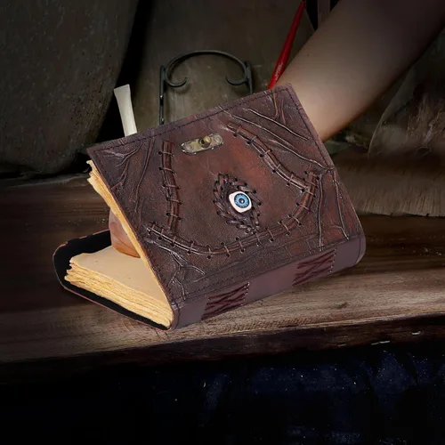 Miniatura 5 de cuero Hocus Pocus Libro de hechizos Diario de cuero para el mal de ojo, libro de hechizos Girmoire Regalos