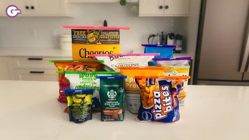 Miniatura 9 de GripStic Paquete de 12 selladores de bolsas de alimentos surtidos reutilizables clips para bolsas de chips Sellar las bolsas herméticas