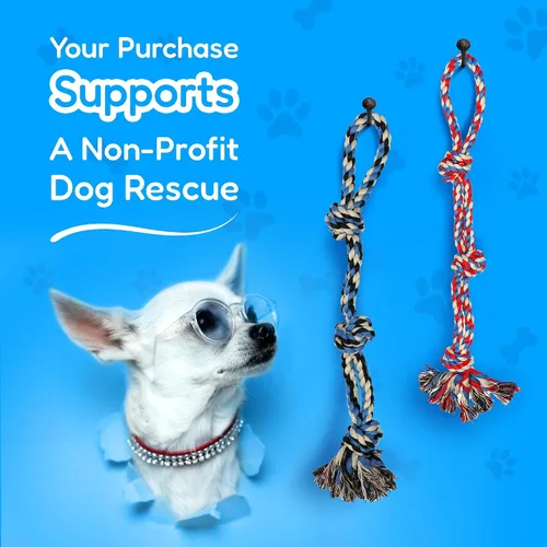 Miniatura 7 de Juguetes de cuerda para perros XL para masticadores agresivos – Pelota grande para perros grandes y medianos – Beneficios de rescate de perros sin