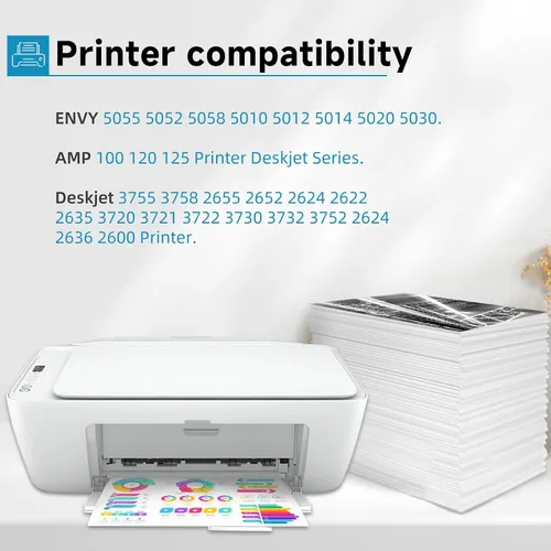 Miniatura 2 de Skyink 65XL Cartucho de tinta de reemplazo para HP Ink 65 XL (Paquete combo negro y color) para impresoras HP65 5055 5000 5052 5010 5070 5014 3755