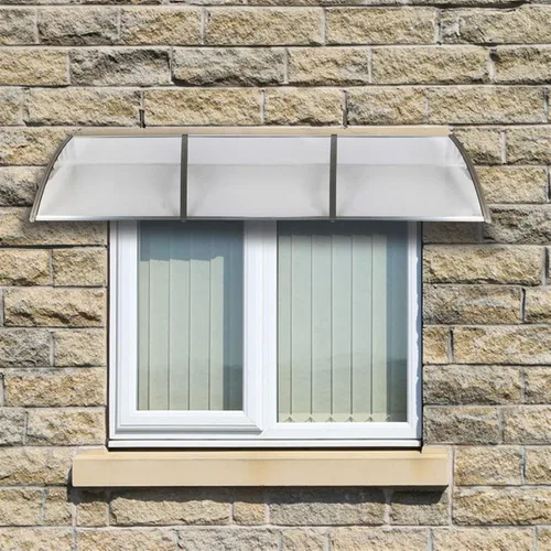 Miniatura 6 de Toldo para ventana, cubierta de policarbonato para exteriores, para puerta delantera al aire libre, patio, protección contra rayos UV, lluvia, Toldo