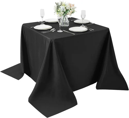 Miniatura 134 de Cupuamon - Mantel rectangular de 60 x 84 pulgadas, tela de poliéster lavable para decoración de bodas, fiestas, cenas y banquetes