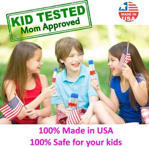 Miniatura 3 de American Ice Pop Maker – Kit de moldes para paletas congeladas – 10 moldes grandes de plástico extraíbles sin BPA + 50 varillas de madera, cepillo
