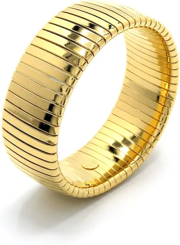 Miniatura 3 de MARSHAL METAL Pulsera de moda Omega Latón Pulido Stretch Cobra Pulsera (23MM)