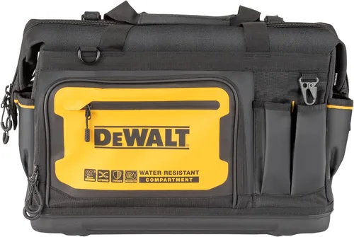 DEWALT Bolsa de herramientas, resistente al agua, fondo duro, 20 pulgadas, bolsa de herramientas profesional con organización (DWST560104)