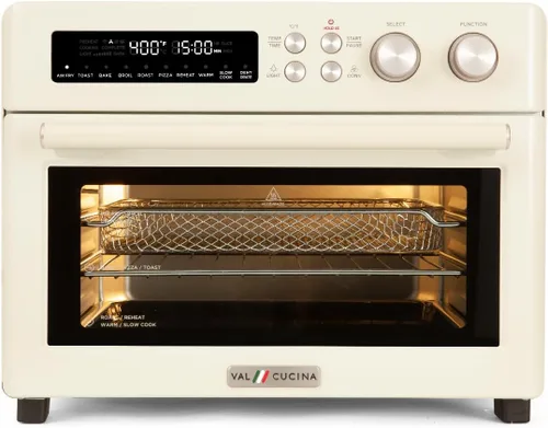 Miniatura 11 de VAL CUCINA - Horno tostador retro con calefacción infrarroja, horno de convección extragrande de encimera 10 en 1, 6 rebanadas de tostada, pizza
