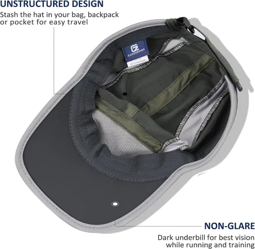 Miniatura 4 de GADIEMKENSD Sombrero reflectante plegable para exteriores, diseño sin estructura, protección solar UPF 50+, sombreros deportivos para mujeres
