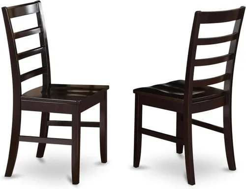 Miniatura 6 de East West Furniture PFC-CAP-C Parfait - Sillas de comedor para cocina, sillas de madera tapizadas de tela de lino, juego de 2, capuchino
