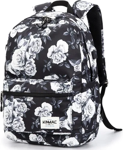 Miniatura 27 de Kinmac Mochila resistente al agua para laptop con puerto de carga USB para laptop de hasta 15.6 pulgadas (bordado)