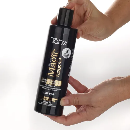 Miniatura 4 de Tahe Magic Rizos Champú Hidratante Bajo Poo para Cabello Rizado y Ondulado, Adecuado para el Método Rizado, 10.1 fl oz
