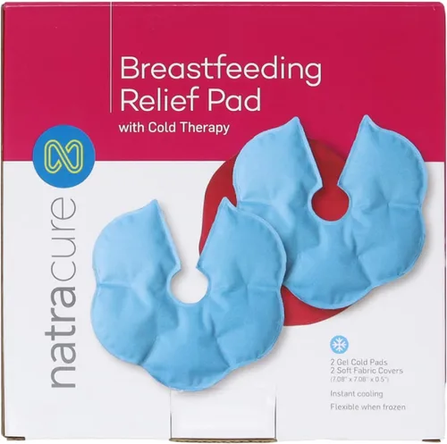 NatraCure Paquetes de hielo reutilizables para senos y almohadillas de enfriamiento de gel de lactancia materna – Paquetes de hielo para pezones