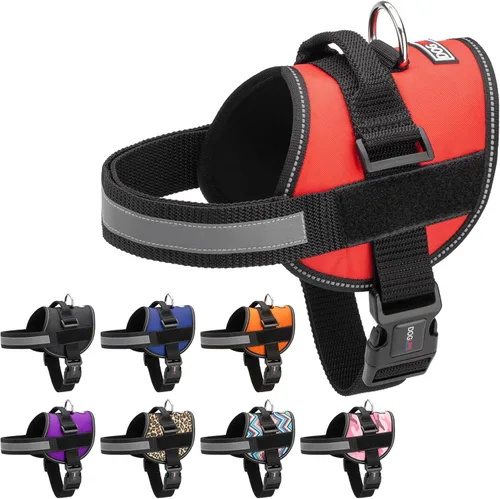 Miniatura 17 de Dogline Arnés para perro, chaleco reflectante ajustable sin tirones con asa para caminar, entrenar, transpirable, arnés sin estrangulamiento