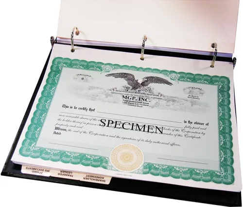 Miniatura 4 de Corpkit corporativo personalizado con actas impresas y estatutos/acuerdo operativo, carpeta negra, funda, sello corporativo, certificados con trozos