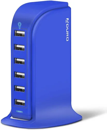Miniatura 7 de Aduro - Estación de carga de 6 puertos USB 40W de escritorio, para iPhone, iPad, tabletas y smartphones con Smart Flow