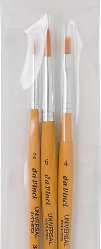 Miniatura 2 de da Vinci Student Series 3503-3 - Juego de brochas universales para estudiantes sintéticos con mango lacado para todos los medios, fabricado