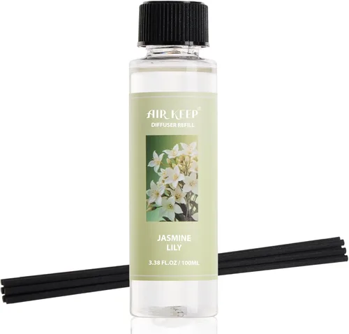 Miniatura 61 de Airkeep Juego de difusor de junco, 3.38 onzas líquidas (3.4 fl oz), difusor de aceite de niebla marina y sal marina con 8 varillas de caña, difusor