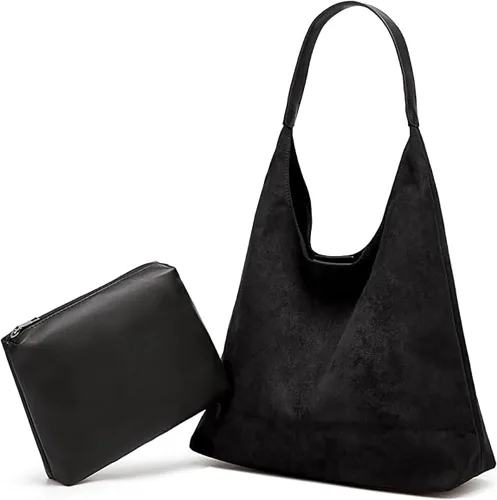 Miniatura 8 de Bolsos de ante modernos para mujer Bolsos de trabajo Bolsos de ante retro Bolso de mano holgado para viajes Bolso de oficina Bolso universitario 2025