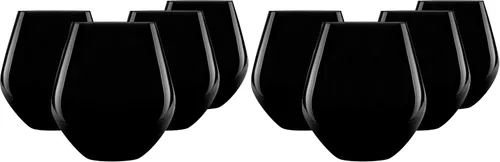 Miniatura 12 de Godinger Copas de vino, copas de vino sin tallo, copas de vino tinto, vasos para beber, copa de vino sin tallo de fabricación europea, color blanco