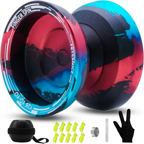 Miniatura 11 de FETESNICE Yoyo profesional de mariposa Y26 - Yoyo giratorio de dedo de doble modo receptivo/no responde, para niños, adultos y jugadores