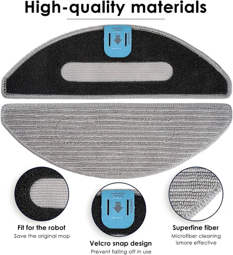 Miniatura 4 de Paquete de 9 almohadillas y mechas para trapeador Combo i5+ para irobot Roomba Combo j5, Combo j5+, Combo i5, Combo i5+ Robot aspirador y trapeador