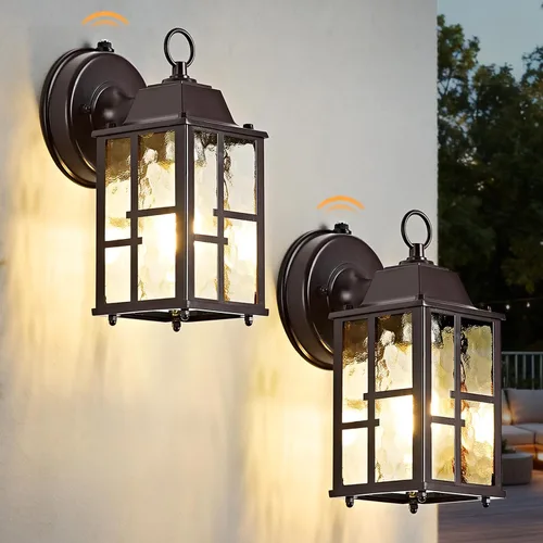 Miniatura 11 de OKELI Lámparas de pared para exteriores del atardecer al amanecer, lámpara de exterior impermeable, iluminación de aplique para el porche delantero