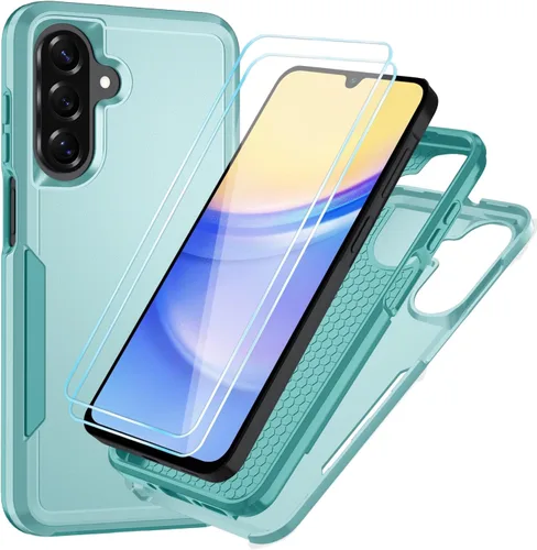 Miniatura 16 de Funda para Samsung Galaxy A15 5G con protector de pantalla HD [protección contra caídas de grado militar] Protección de cuerpo completo resistente a