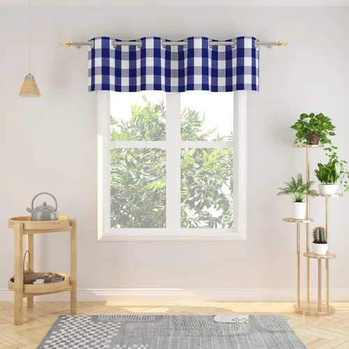 Miniatura 70 de Cortinas de 24 pulgadas de largo con diseño Buffalo Check Gingham Plaid para ventanas de cocina y baño, tratamiento para ventanas con 2 paneles