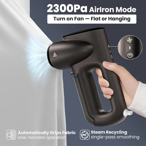Miniatura 3 de Neakasa Magic 1 vaporizador al vacío, vaporizador de mano para ropa de viaje, succión de 2300 Pa para agarres de ropa, plancha de vapor 2 en 1