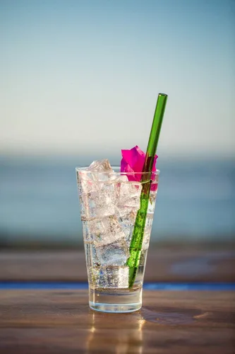 Miniatura 4 de Hummingbird Glass Straws Havana Heat Straight - Paquete de 4 popotes reutilizables con cepillo de limpieza