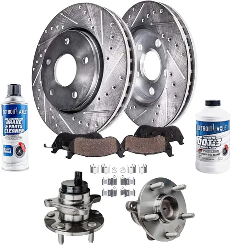 Miniatura 61 de Detroit Axle - 4 rotores de freno para Chevrolet Cruze 2014 2015 [modelos de motores de gas] Rotores de freno de disco perforados y ranurados