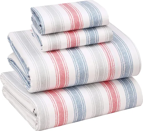 Miniatura 111 de RUVANTI Juego de sábanas divididas tamaño King de 100 % algodón para cama ajustable, 5 piezas, ropa de cama de tejido de percal suave y Guisante