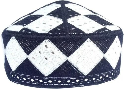 Kufi - Gorro unisex con diseño de calavera para hombre, colorido para mujer, diseño liso, bordado a mano, gorro de punto bordado a mano, gorro de
