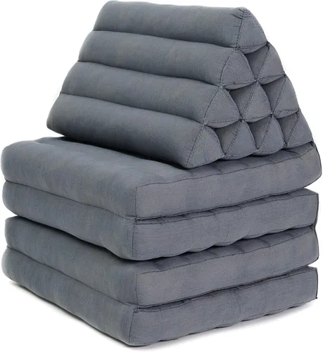 Miniatura 62 de Leewadee - Cojín Tailandés plegable para el suelo con respaldo para TV, sala de estar, colchón para exterior, 65.7 x 20.9 x 11.8 pulgadas, Kapok