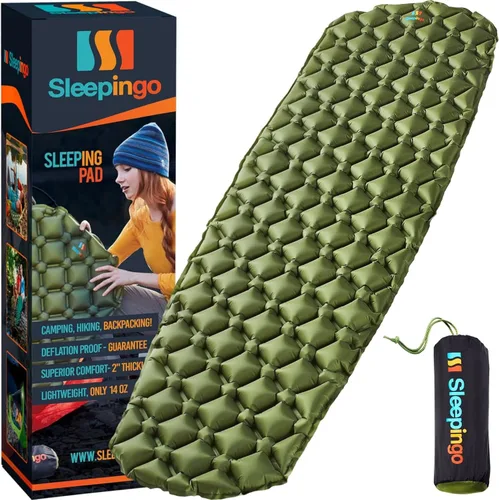 Miniatura 11 de Sleepingo Colchoneta de dormir ultraligera - Colchón inflable y compacto de aire de camping para mochileros, senderismo - Nuevo Verde