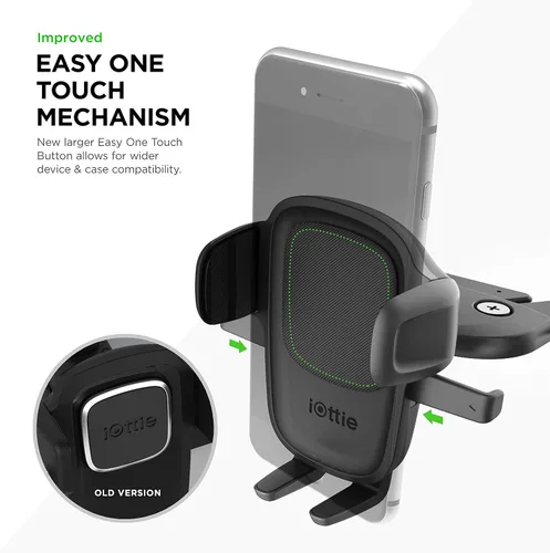 Miniatura 5 de iOttie Easy One Touch 5 - Soporte de ranura para CD con base de montaje adicional para salpicadero, soporte universal para teléfono para iPhone