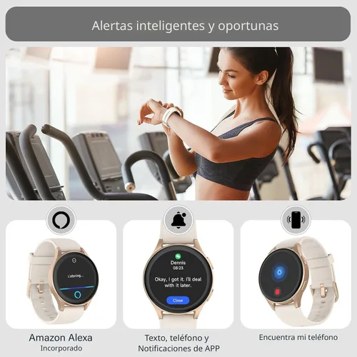 Miniatura 6 de Reloj inteligente, Alexa incorporado, GPS, VO2 Max, HRV, oxígeno en sangre, monitoreo del sueño, salud de la mujer, recordatorios personalizados