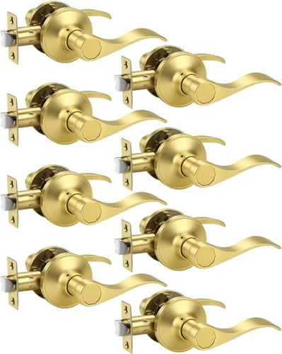 Miniatura 15 de KNOBWELL - Paquete de 1 manija para puerta de armario, de color negro mate, con palanca, manija clásica de paso para pasillo y armario, sin llave
