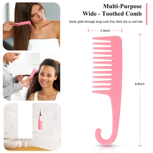 Miniatura 7 de Cepillo desenredante para el cabello, cepillo desenredante para adultos y niños, juego de peines para cabello rizado, ondulado y con bucles