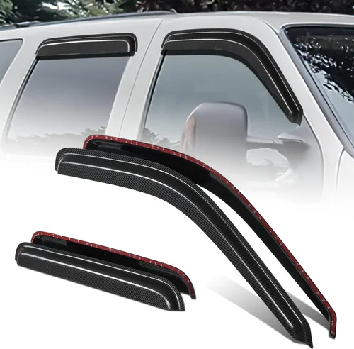Miniatura 13 de DNA Motoring WVS-T2-0156 - Juego de 4 protectores de lluvia para ventana 04-08 Pacifica CS V6, tinte de humo, deflector de sol, viento y lluvia