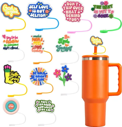 Miniatura 9 de 10 fundas para popotes de 7 a 0.315 in, compatibles con vasos Stanley de 40 onzas y 30 onzas, reutilizables