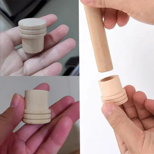 Miniatura 6 de Paquete de 8 rollos de moxa extintor de palitos de moxa de madera, extintor de rollos de moxa, puntas de extremo para moxibustión, palitos