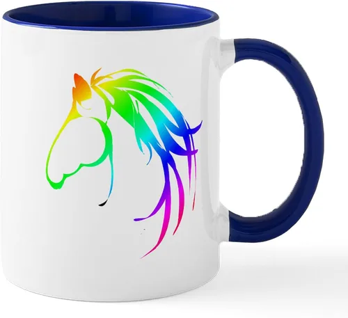 Miniatura 38 de CafePress Jake's Rainbow Shark - Taza de café de cerámica (11 oz)