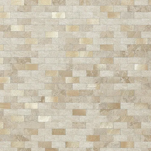 VAOVI Adhesivo de pared de ladrillo con aspecto de mármol para despegar y pegar, azulejos de mosaico en muro de cocina y baño (5 hojas, mezcla beige)
