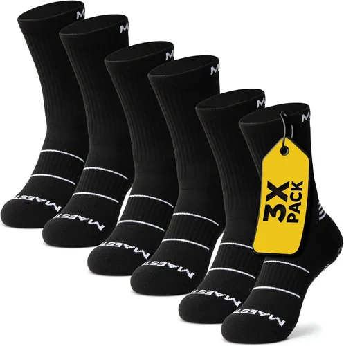 Miniatura 7 de Maestro - Calcetines de agarre de fútbol para hombres y mujeres con almohadillas antideslizantes, ideales para fútbol, baloncesto y deportes